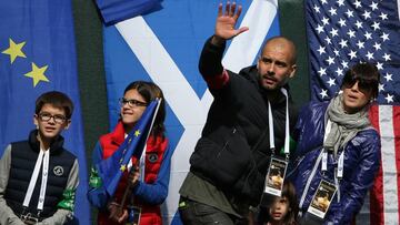 Guardiola en la Ryder Cup.