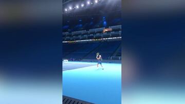 Nadal mostró intensidad en sus entrenamiento en Londres
