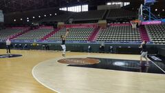 Clevin Hannah, base del MoraBanc Andorra, el lunes 4 de mayo en el primer entrenamiento individual de su equipo.