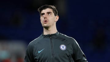 Thibaut Courtois, en un partido con el Chelsea.