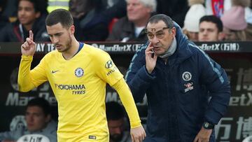 Otro recado de Sarri a Hazard: "Tácticamente, puede hacer más"