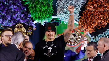 Boxing - Oleksandr Usyk v Tyson Fury - Heavyweight World Title - Weigh-in - Kingdom Arena, Riyadh, Saudi Arabia - December 20, 2024 Oleksandr Usyk during the weigh-in Action Images via Reuters/Andrew Couldridge