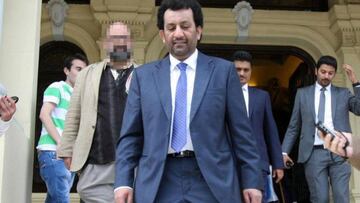 Al Thani, a la salida de los juzgados.