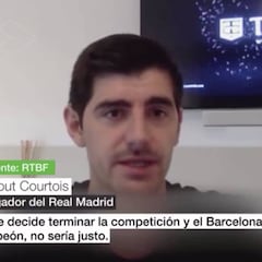 Courtois: "Fuimos mejores que el Barça, sería injusto hacerles campeones"