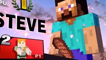 Super Smash Bros. Ultimate modifica la pose de victoria de Steve (Minecraft)