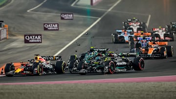 Salida del GP de Qatar en Losail. F1 2023.