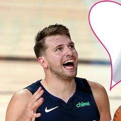 La reacción de Luka Doncic a la camiseta 'madridista' de los Mavs