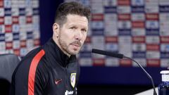 Simeone en rueda de prensa. 