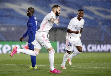 Benzema empató el partido. 1-1.