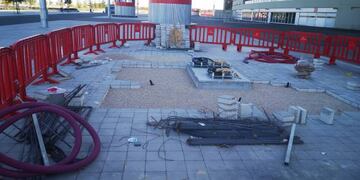 Obras de mejora en el Wanda Metropolitano.