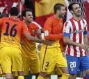 Doble pasillo del Atleti al Barça
