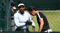 Serena Williams junto a su entrenador, Patrick Mouratoglou.