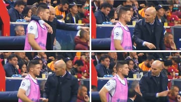 Las cámaras captaron que Zidane y Jovic no se entienden