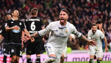 As&iacute; celebr&oacute; Sergio Ramos su gol.