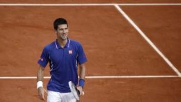 Novak Djokovic celebra su triunfo ante Guido Pella.