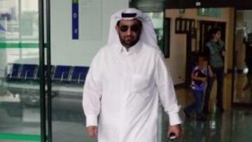 El jeque a su llegada a Málaga.