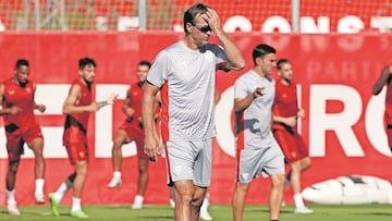 Lopetegui, en un entrenamiento.