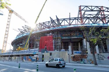Este es el estado de las obras del nuevo Camp Nou a día de hoy. Las obras continúan con un ritmo frenético para cumplir los plazos y estar listo para la fecha prevista.