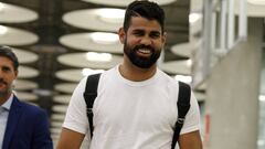 Diego Costa arrives in Madrid ahead of Atlético return