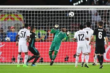 Al Jazira's goalkeeper Ali Khaseif in action