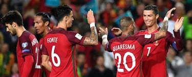 Cristiano Ronaldo scores superb volley for Portugal