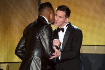 Lionel Messi y Samuel Eto'o.