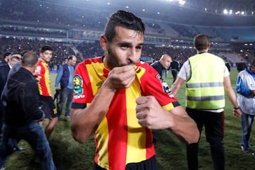 Esperance's Houcine Errabei celebrates winning the final