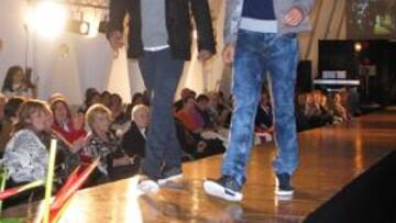 <b>MODELOS. </b>El Choco Lozano y Morcillo, ayer en Alcoy.