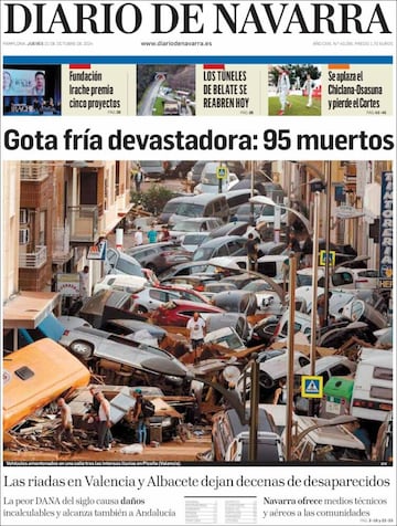 “No camináis solos”: la prensa copa sus portadas con la catástrofe de la DANA