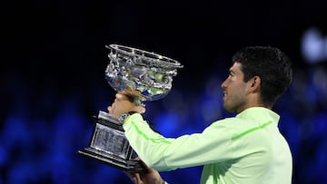 Alcaraz is the Australian Open men’s champion for 2026 after defeating Djokovic in four sets in the final in Melbourne.