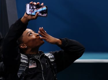 A la gimnasta estadounidense se le ha visto visiblemente feliz a medida que iba transcurriendo la clasificación. 