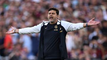 Mauricio Pochettino, entrenador del Chelsea, durante el partido ante el West Ham.