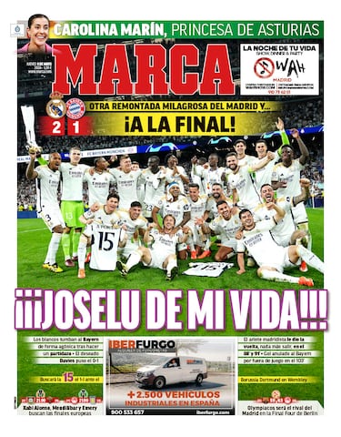 "Milagro y polémica": las portadas de la nueva remontada del Real Madrid en Champions League
