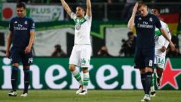 Ricardo Rodríguez celebra su gol al Madrid.