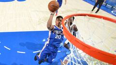 PHILADELPHIA,PA -  MARCH 26 : Markelle Fultz #20 of the Philadelphia 76ers shoots the ball against the Denver Nuggets at Wells Fargo Center on March 26, 2018 in Philadelphia, Pennsylvania NOTE TO USER: User expressly acknowledges and agrees that, by downloading and/or using this Photograph, user is consenting to the terms and conditions of the Getty Images License Agreement. Mandatory Copyright Notice: Copyright 2018 NBAE (Photo by Jesse D. Garrabrant/NBAE via Getty Images)