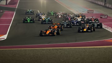 Inicio de la carrera del GP de Qatar.