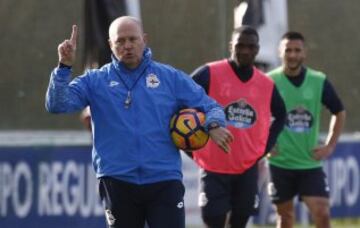 Primer entrenamiento del Pepe Mel como entrenador del Deportivo de la Coruña 