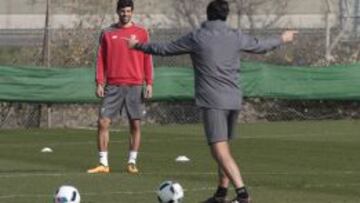 Fazio, durante un entrenamiento.