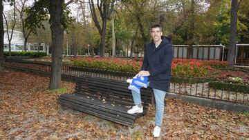 Manu García en el parque de La Florida, en Vitoria
