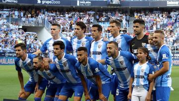 Once del M&aacute;laga contra el Depor