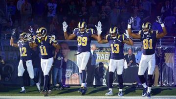 Antes de partir de San Luis, los Rams hicieron su declaración más fuerte en contra del racismo cuando alzaron la voz ante la no acusación al policía Darren Wilson a raíz de la muerte de Michael Brown. En la Semana 13 de la temporada 2014 contra los Raiders, cinco de sus jugadores salieron del túnel con las manos levantadas como muestra de solidaridad. Este gesto llegó hasta la Asociación de Oficiales de Policía de San Luis, quien solicitó sanciones para los jugadores que protestaron. 