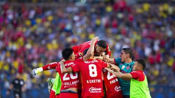 Joao Dias celebrates his goal 1-3 of Toluca during the Champion of champions match between America and Toluca as part of the Liga BBVA MX, Champions the Torneo Apertura 2024 and Torneo Clausura 2025 at Dignity Health Sports Park Stadium, on July 20, 2025 in Carson, California, United States.