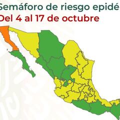 Semáforo COVID en México por estados: así queda el mapa del 4 al 17 de octubre