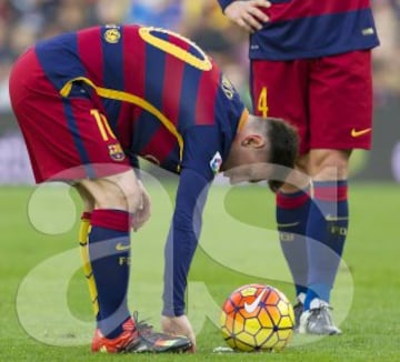 Lanzamiento de falta de Leo Messi que supuso el 1-0.