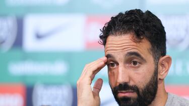 Rúben Amorim en rueda de prensa tras ganar al Estrela Amadora.