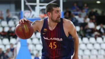 Adrien Moerman fue, junto al joven Gerun, el mejor del Barceloma frente al UCAM Murcia en Platja d' Aro.