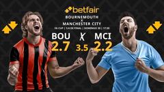 AFC Bournemouth vs. Manchester City: horario, dónde ver, pronósticos y cuadro