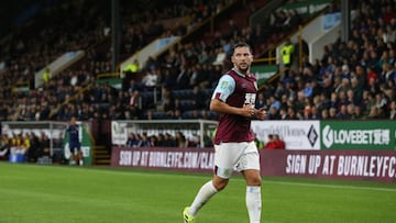 BURNLEY, ENGLAND - AUGUST 28: Danny Drinkwater of Burnley in action during the Carabao Cup Second Round match between Burnley and Sunderland at Turf Moor on August 28, 2019 in Burnley, England. (Photo by Jan Kruger/Getty Images)