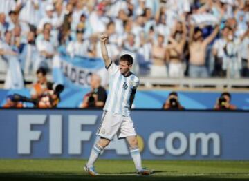 Lionel Messi celebrando el gol 1-0