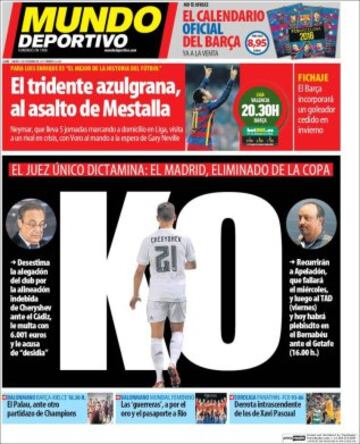 Portadas de la prensa mundial